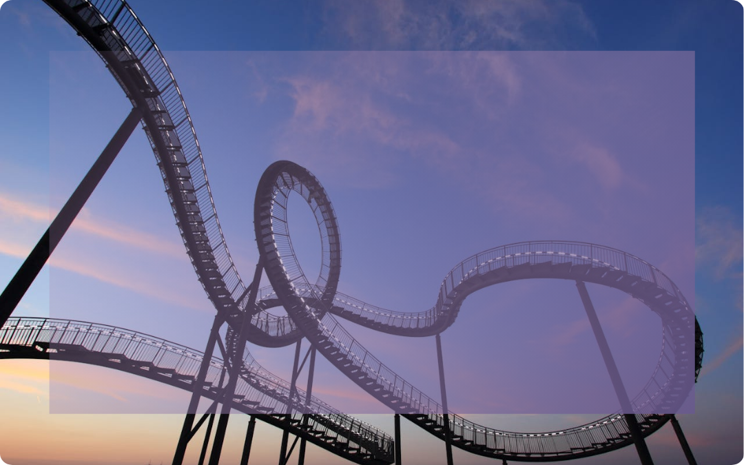 Rollercoaster at sunset